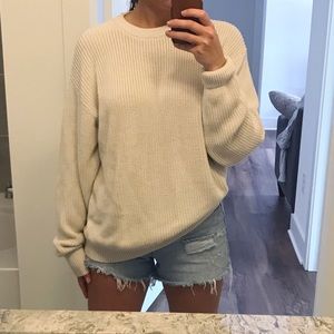 NWOT Brandy Melville Ivory Oversized Sweater